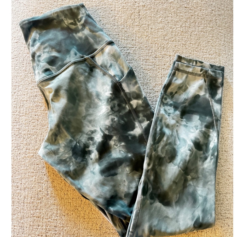 Lululemon Align High Rise Pant 25" Pockets Diamond Dye Size 6 LW5EJ2S